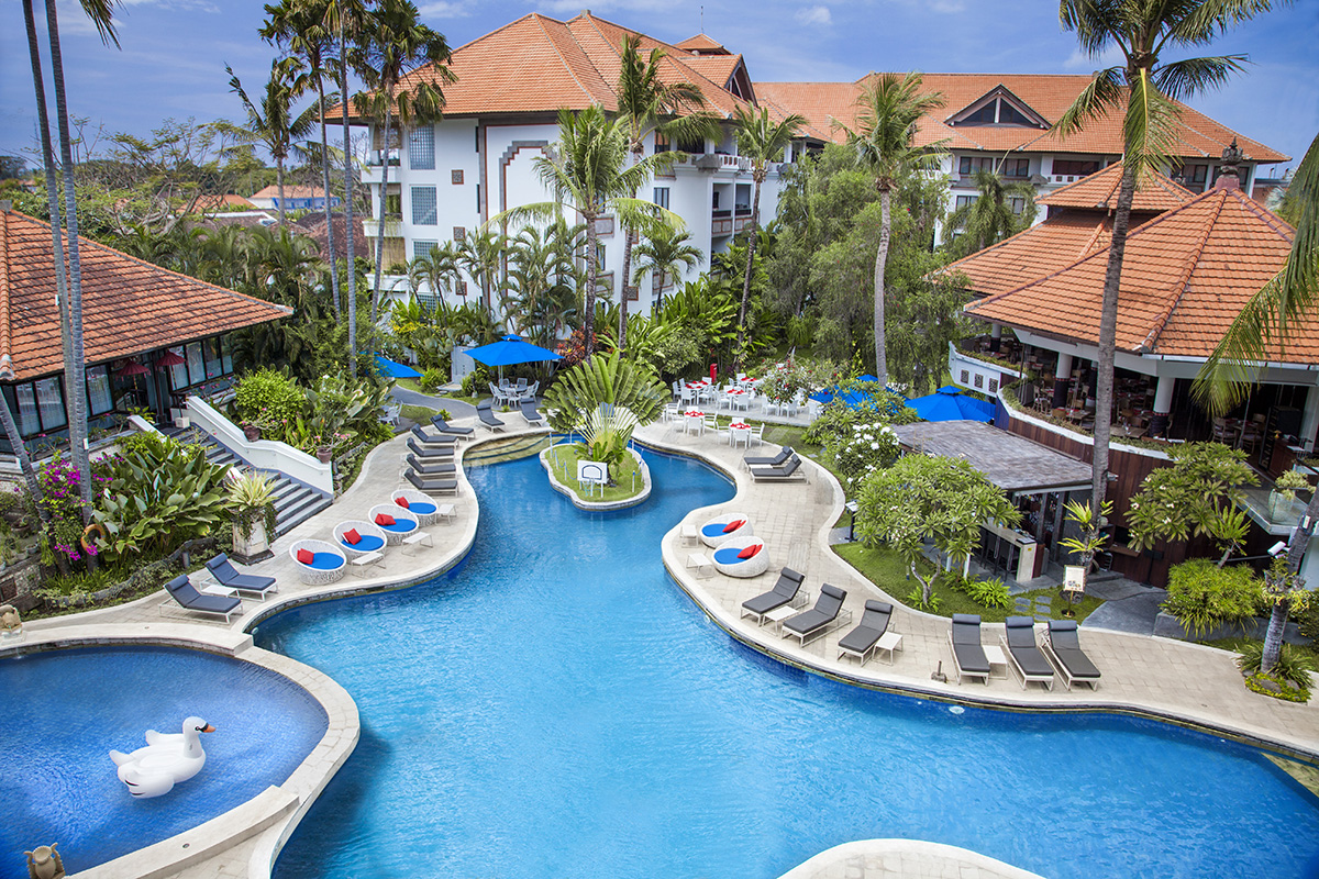 main pool paradise plaza sanur bali family accommodation