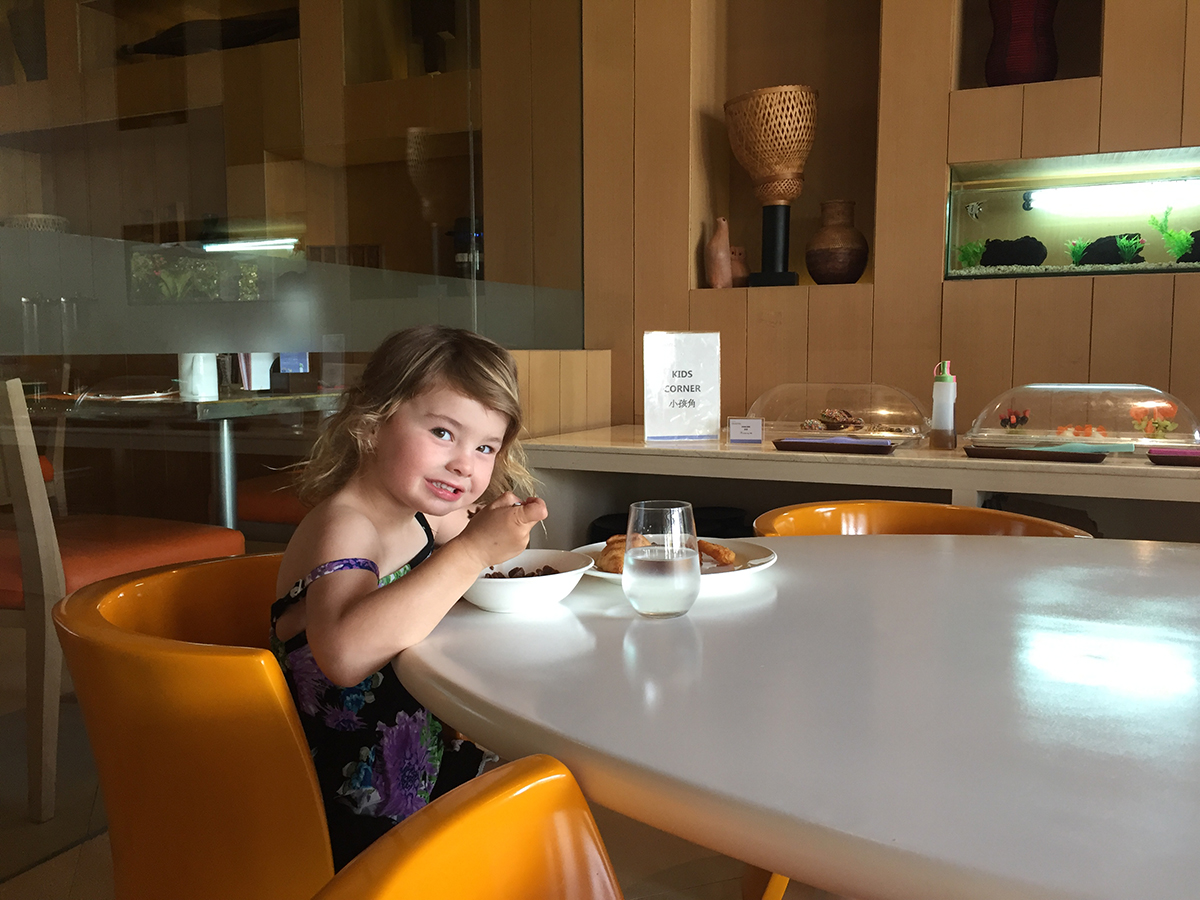 kids corner breakfast at the holiday inn baruna bali
